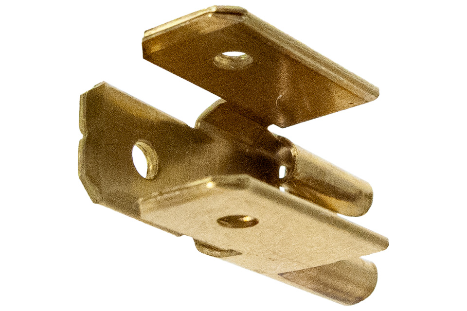 Triple Spade Connector Splitter 6.3mm