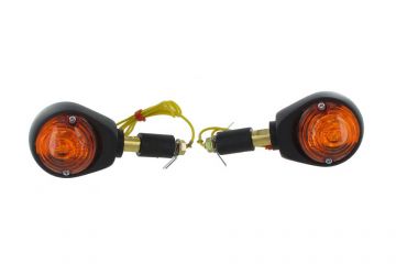 Bar End Turn Signal Set, Black