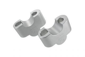 Handlebar Risers - 25mm Silver