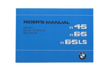 BMW Owner's Manual, R 45/65/65LS